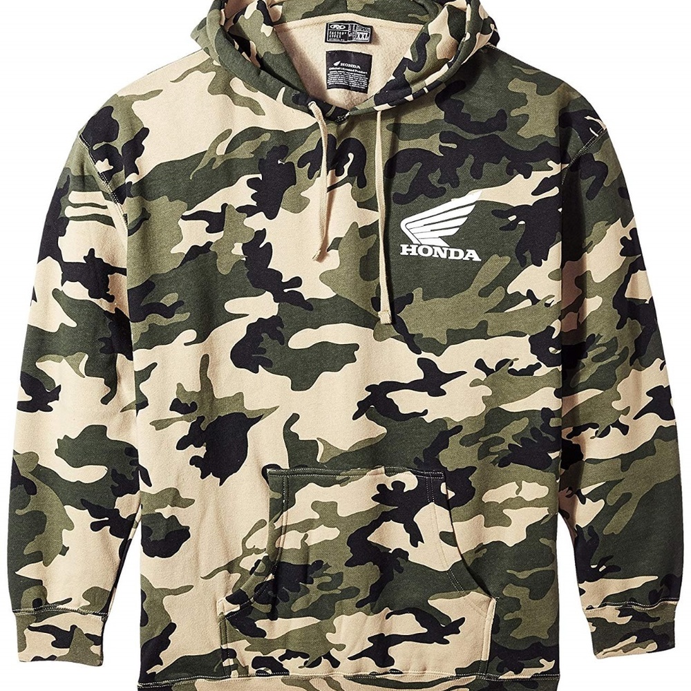 Honda Camo Pullover Hoodie Fan Racing Appael